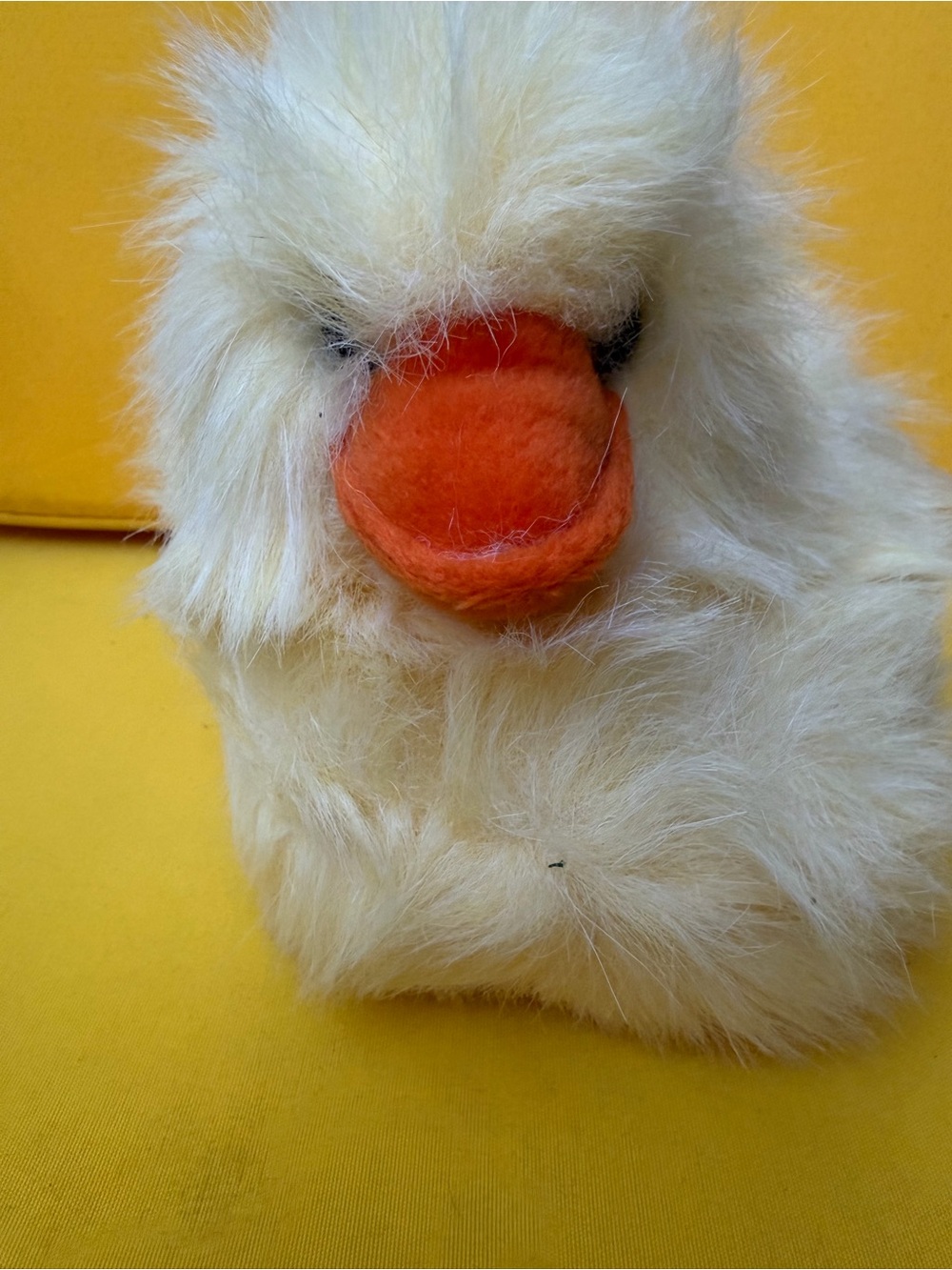Plush Yellow Chick Small Pet Toy with Orange Beak